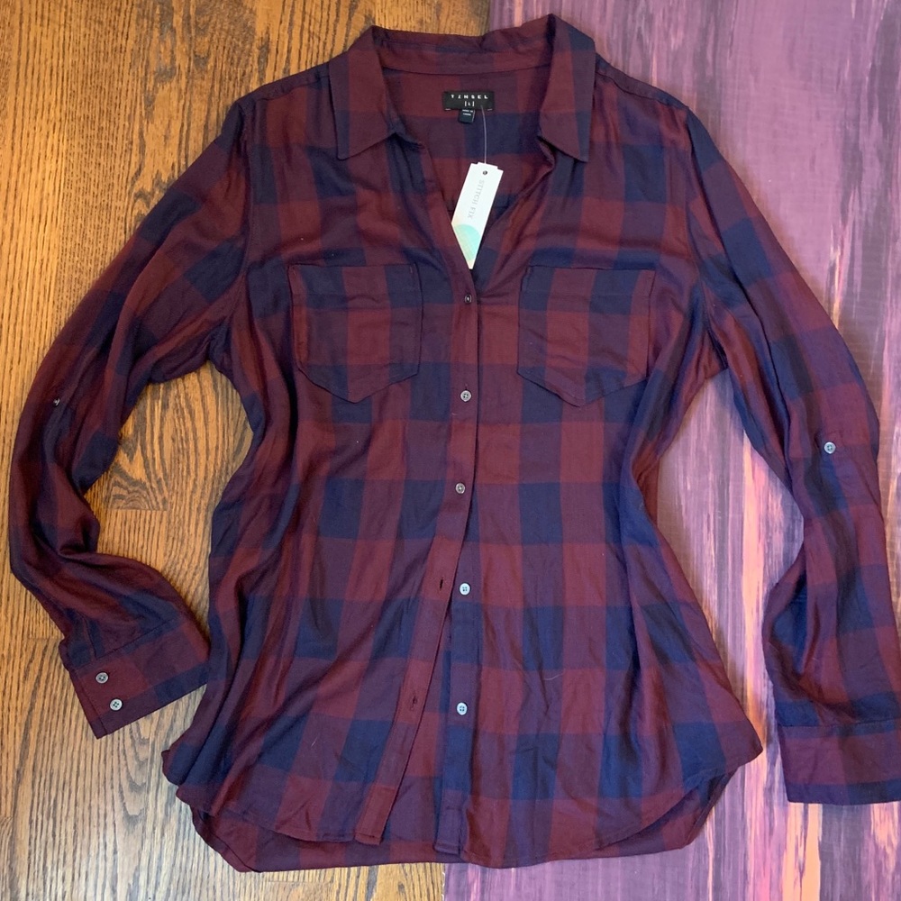 Tinsel Button-down Flannel